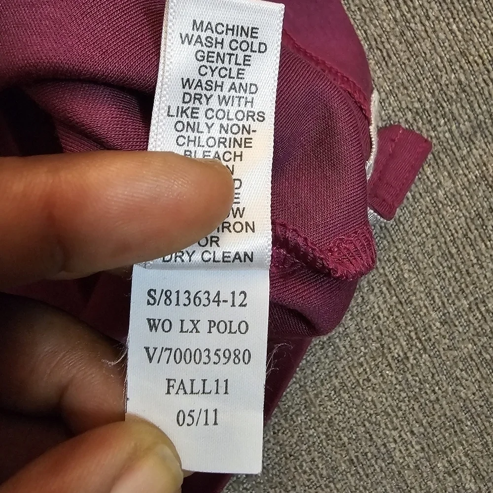 Banana Republic Purple Casual Career Office Work Polo Shirt Size Small